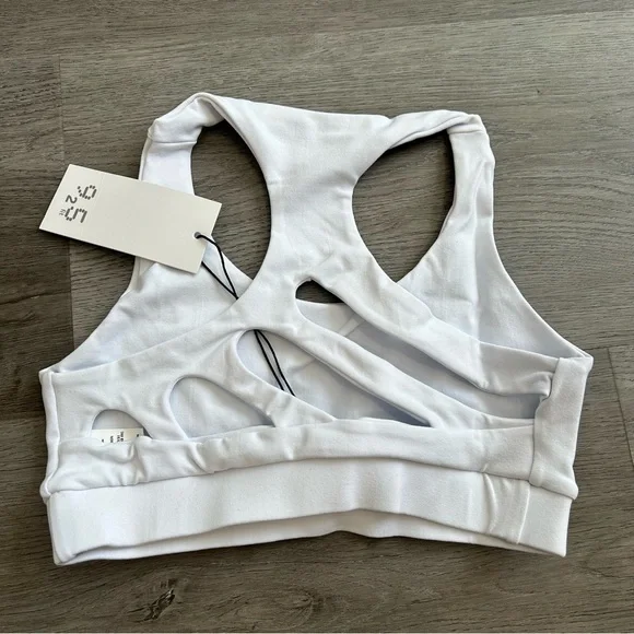 NWT 925fit Get in Line white Sports Bra size xs women’s activewear workout - Picture 5 of 9